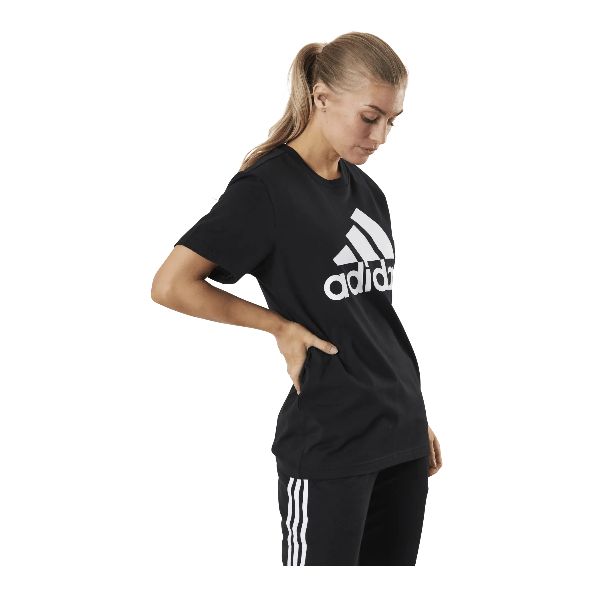 Adidas Essentials Boyfriend T-Shirt Black / White