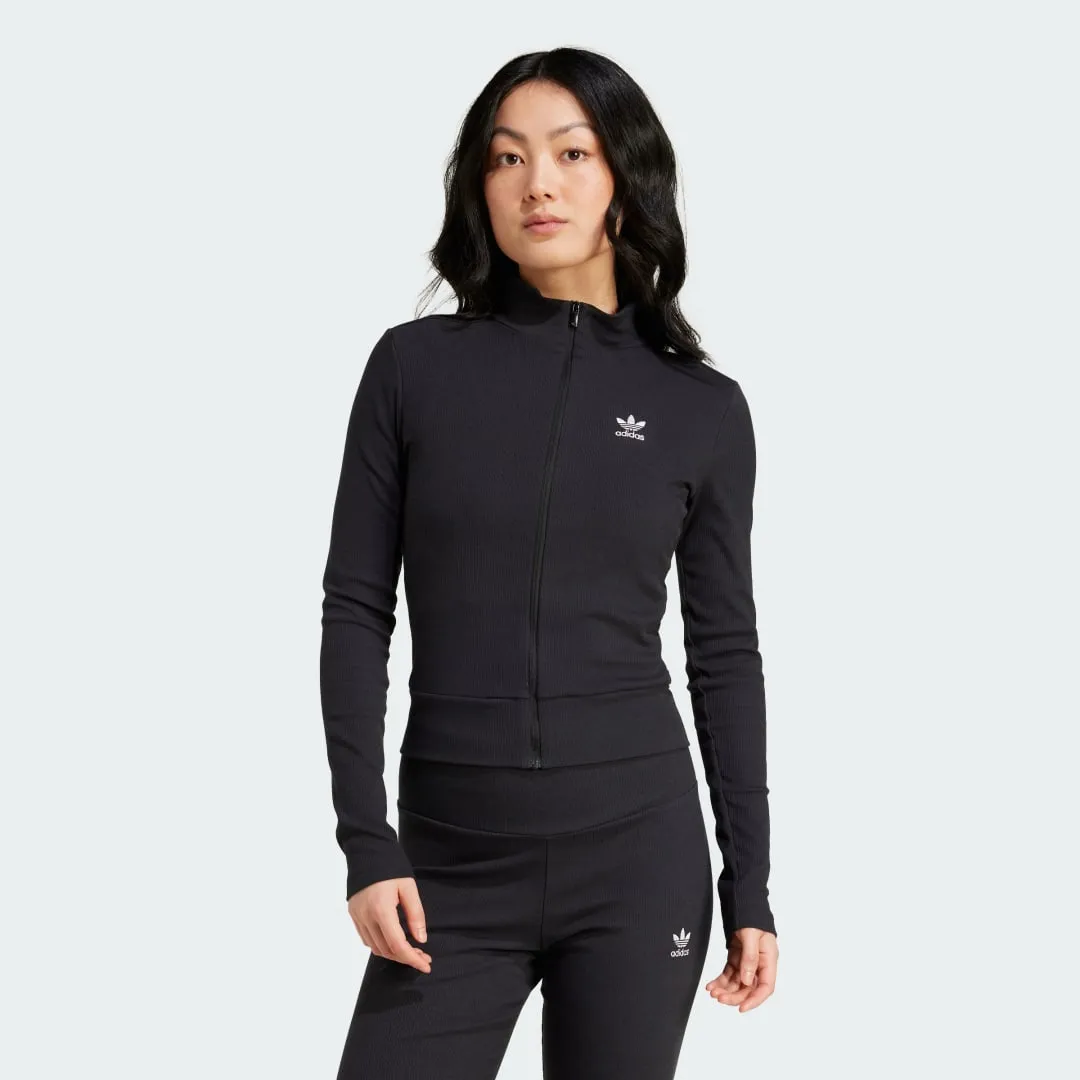 adidas Performance Essentials Ribbed Full-Zip Track Top