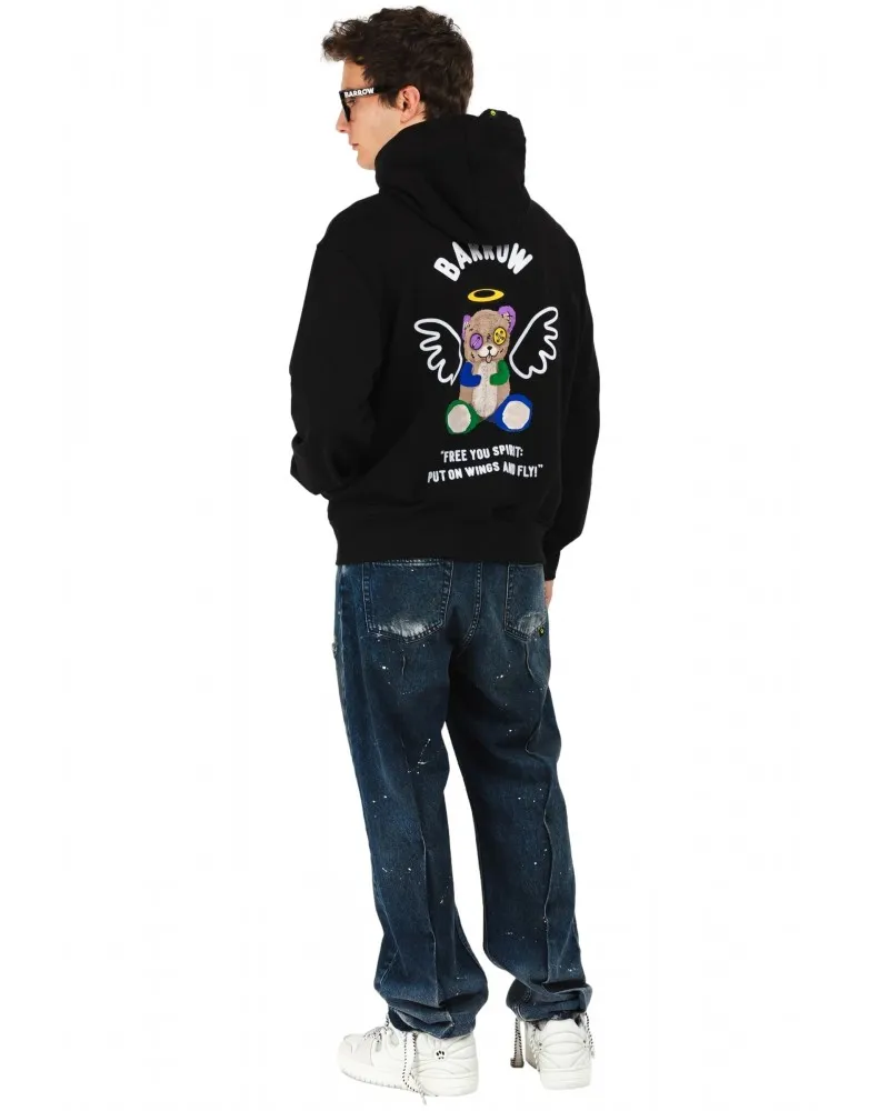 BARROW - Sudadera Oversize con Capucha "Free your spirit" Color Negro