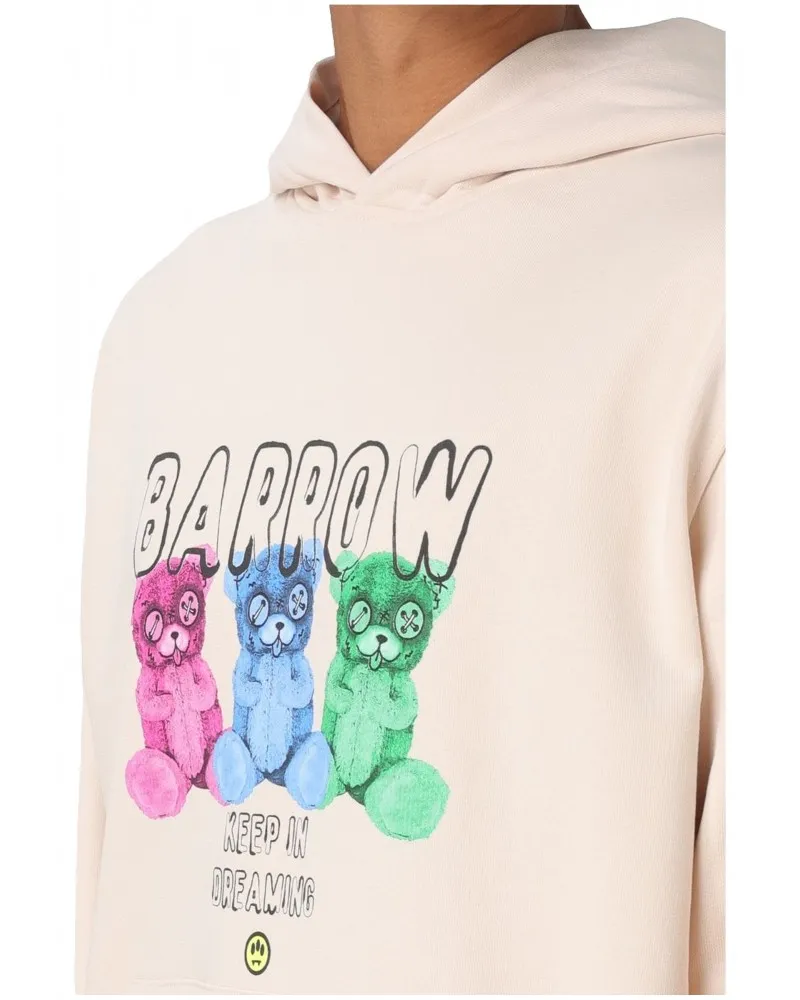 BARROW - Sudadera Oversize con Capucha y Estampacion de 3  Osos de Peluche