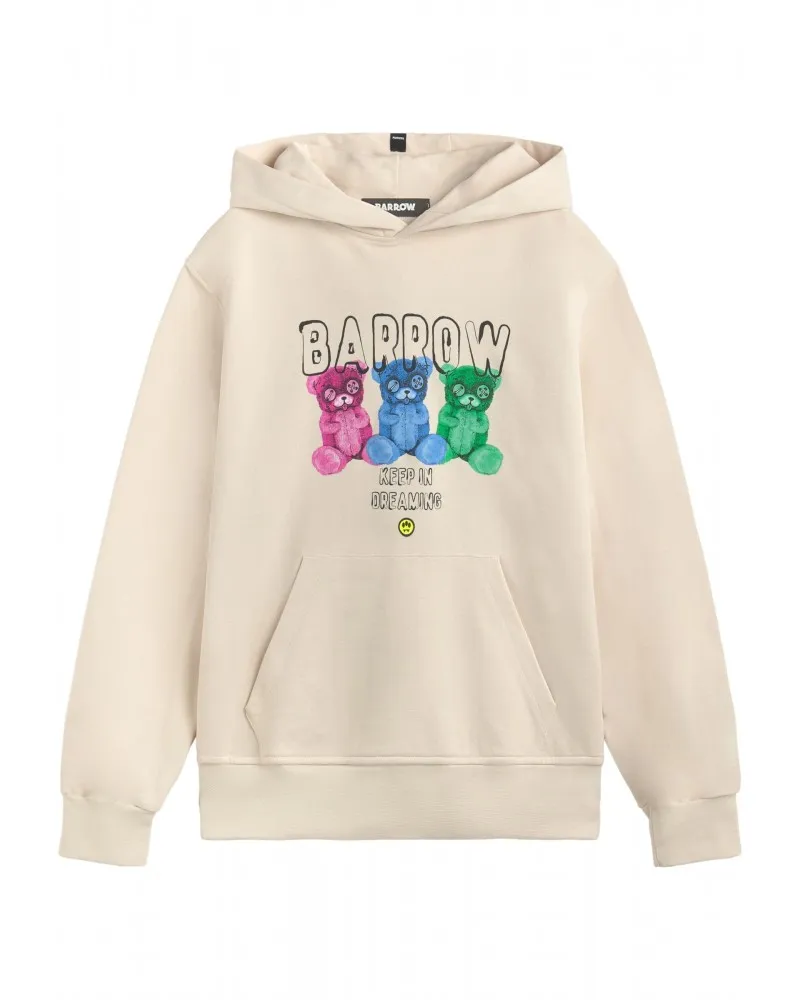 BARROW - Sudadera Oversize con Capucha y Estampacion de 3  Osos de Peluche