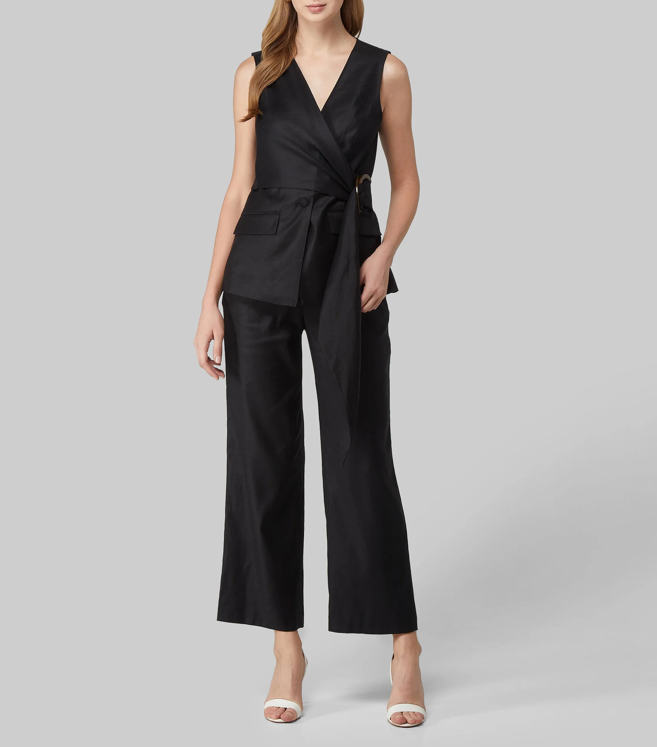 BCBGMAXAZRIA Chaleco con lazo Mujer