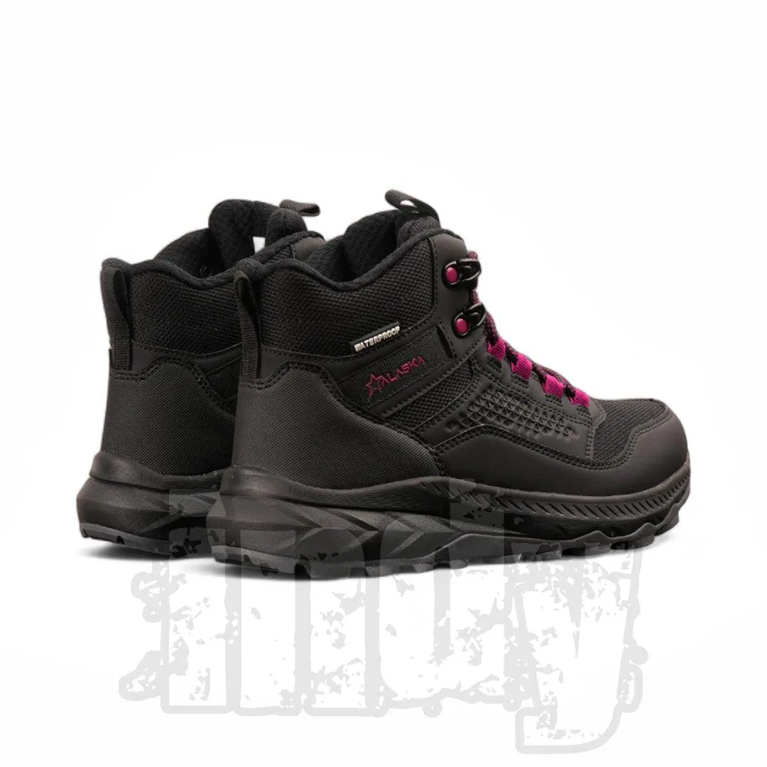 Botas Alaska Jawar Mujer Trekking Negro Rosa