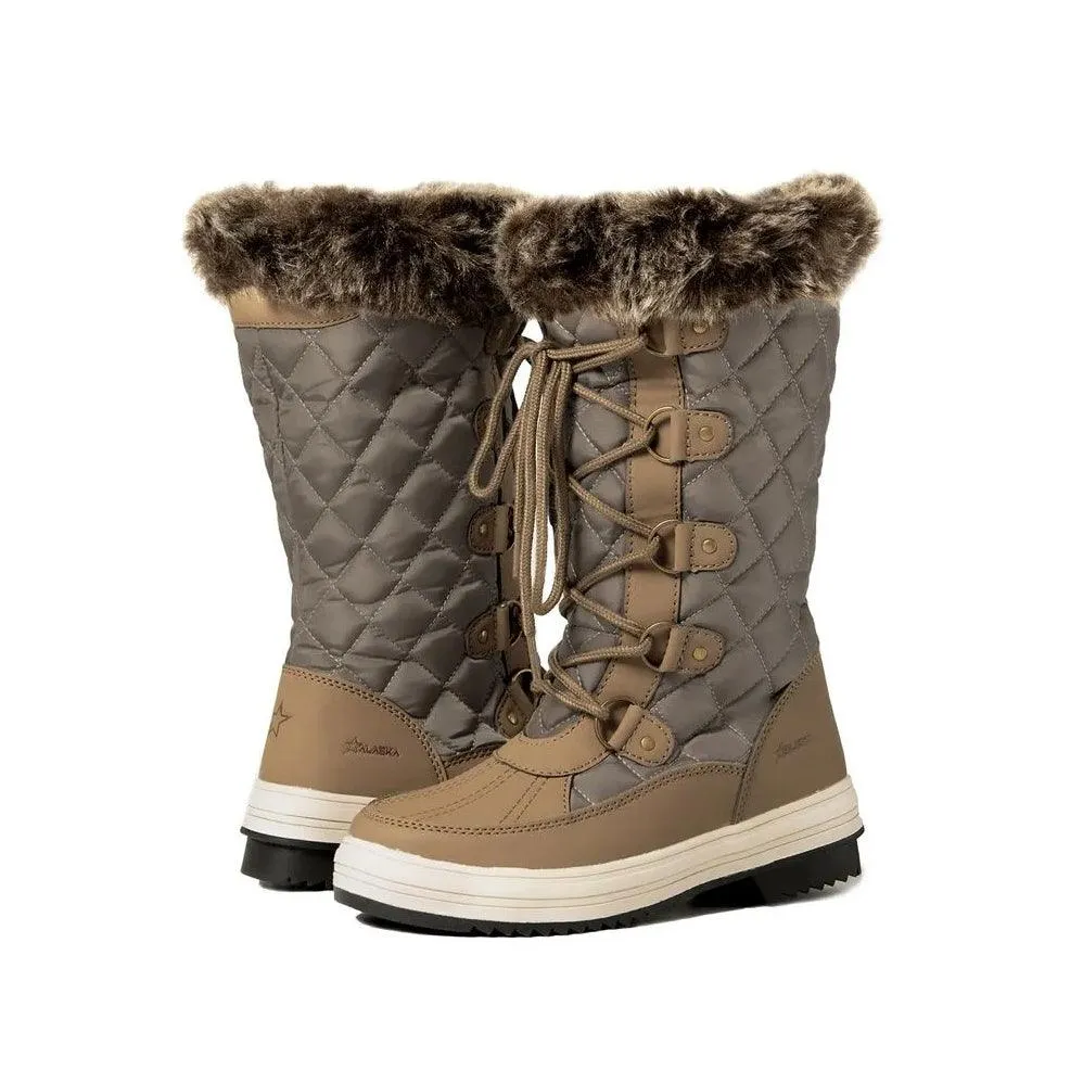 Botas Alaska Zafiro Impermeables Mujer Beige Marron