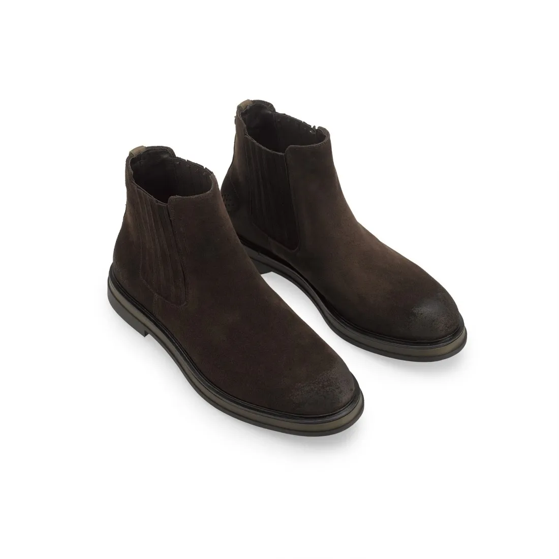 Botas Chelsea Para Hombre en Cuero 12950 dark brown BTR Ambitious