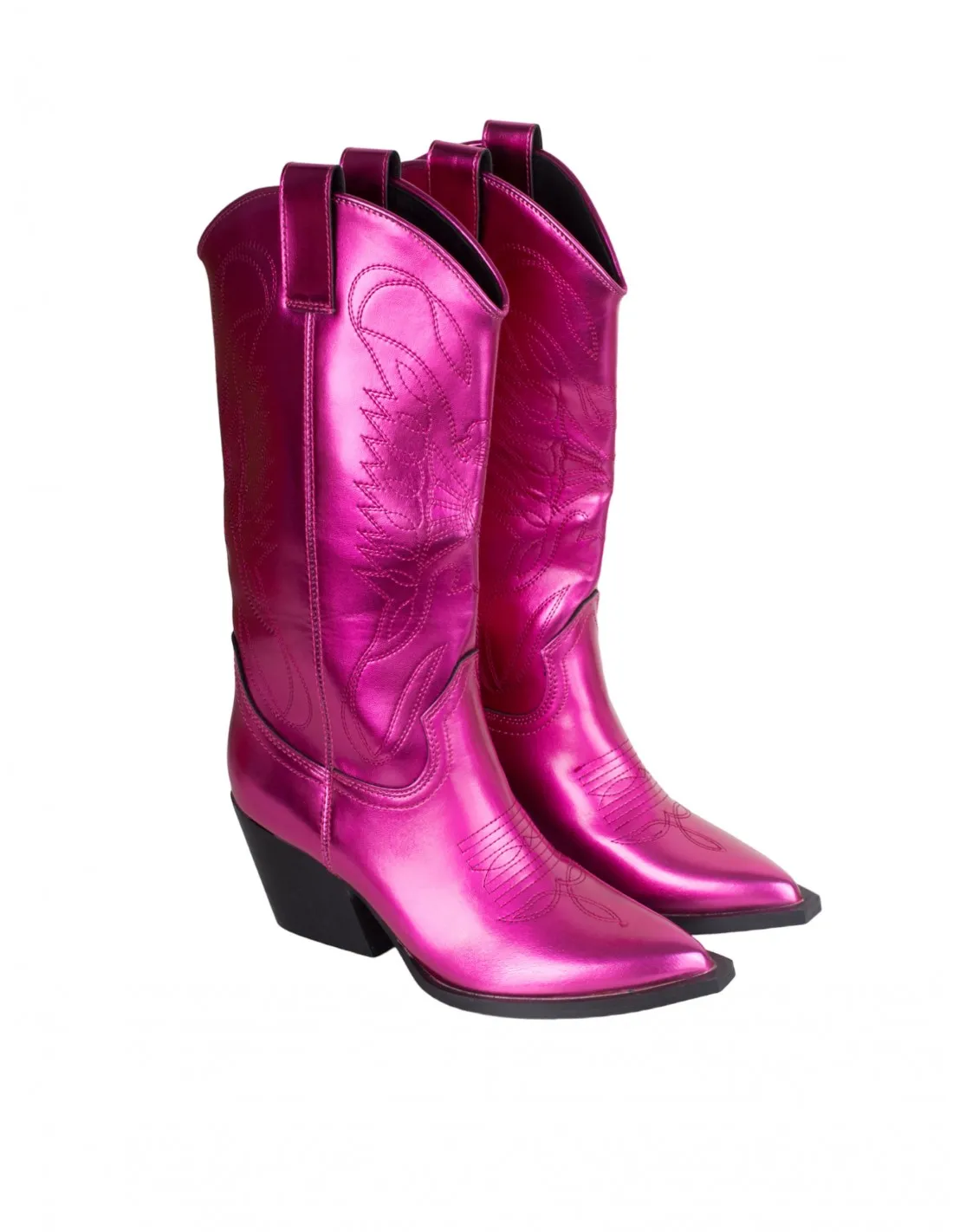 Botas Cowboy Metalizadas Rosas