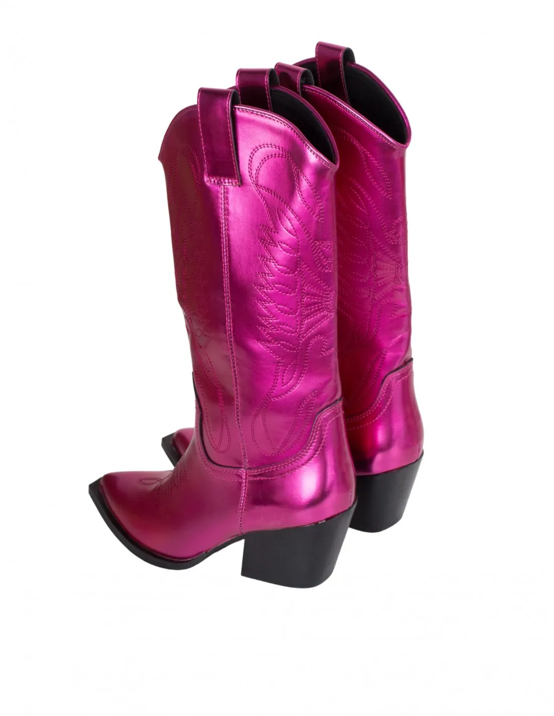 Botas Cowboy Metalizadas Rosas