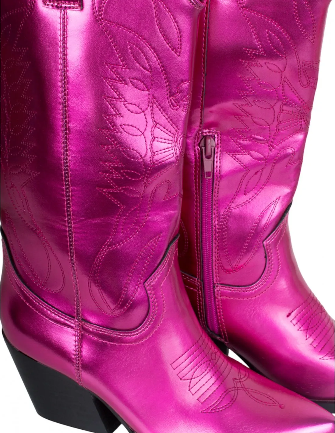 Botas Cowboy Metalizadas Rosas