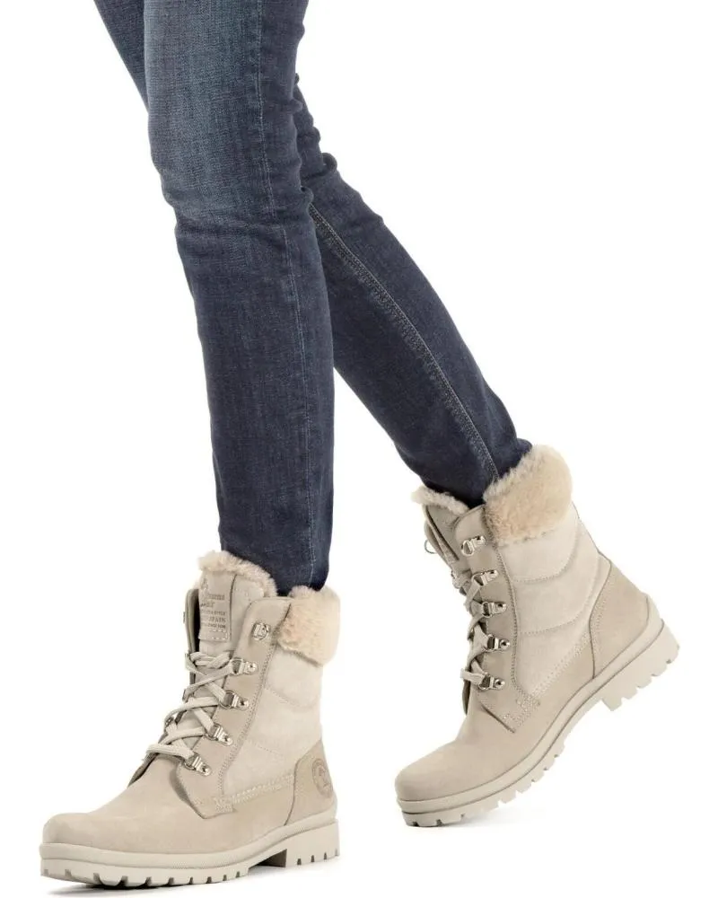 Botas de Mujer PANAMA JACK TUSCANI B28 NOBUCK CRUDO BEIGE