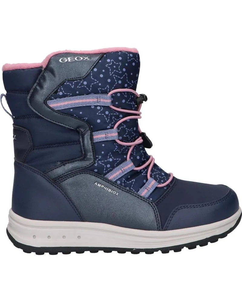 Botas de Mujer y Niña GEOX J26FUA 054FU J ROBY GIRL B ABX C4251 NAVY-ROSE