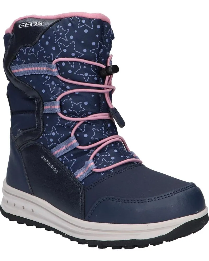 Botas de Mujer y Niña GEOX J26FUA 054FU J ROBY GIRL B ABX C4251 NAVY-ROSE