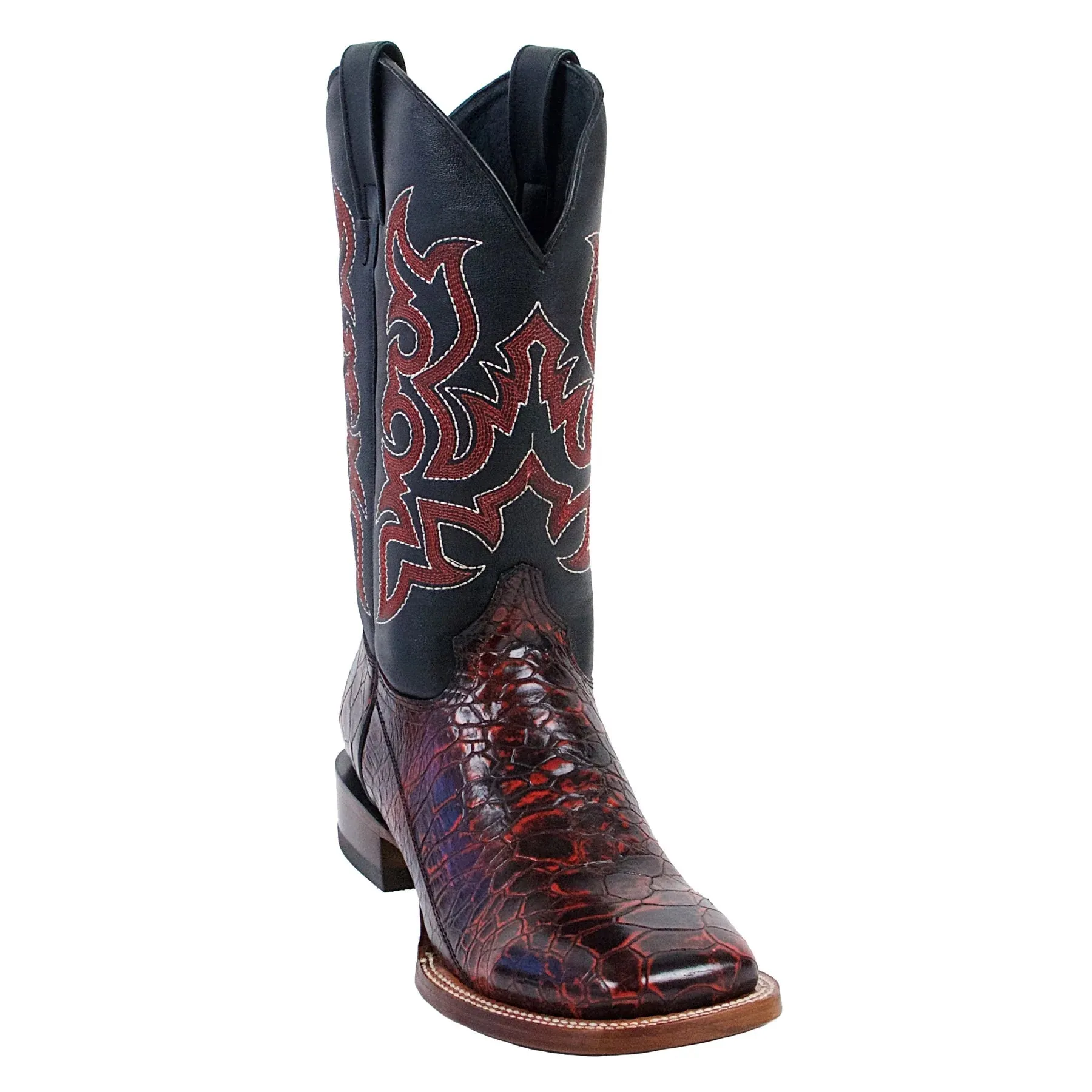 Botas de Tortuga Grabada Horma Rodeo Cuadrada Q8224318