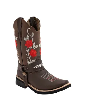 Botas tipo western Exterior Textil Color Café Para Mujer De RBCOLLECTION