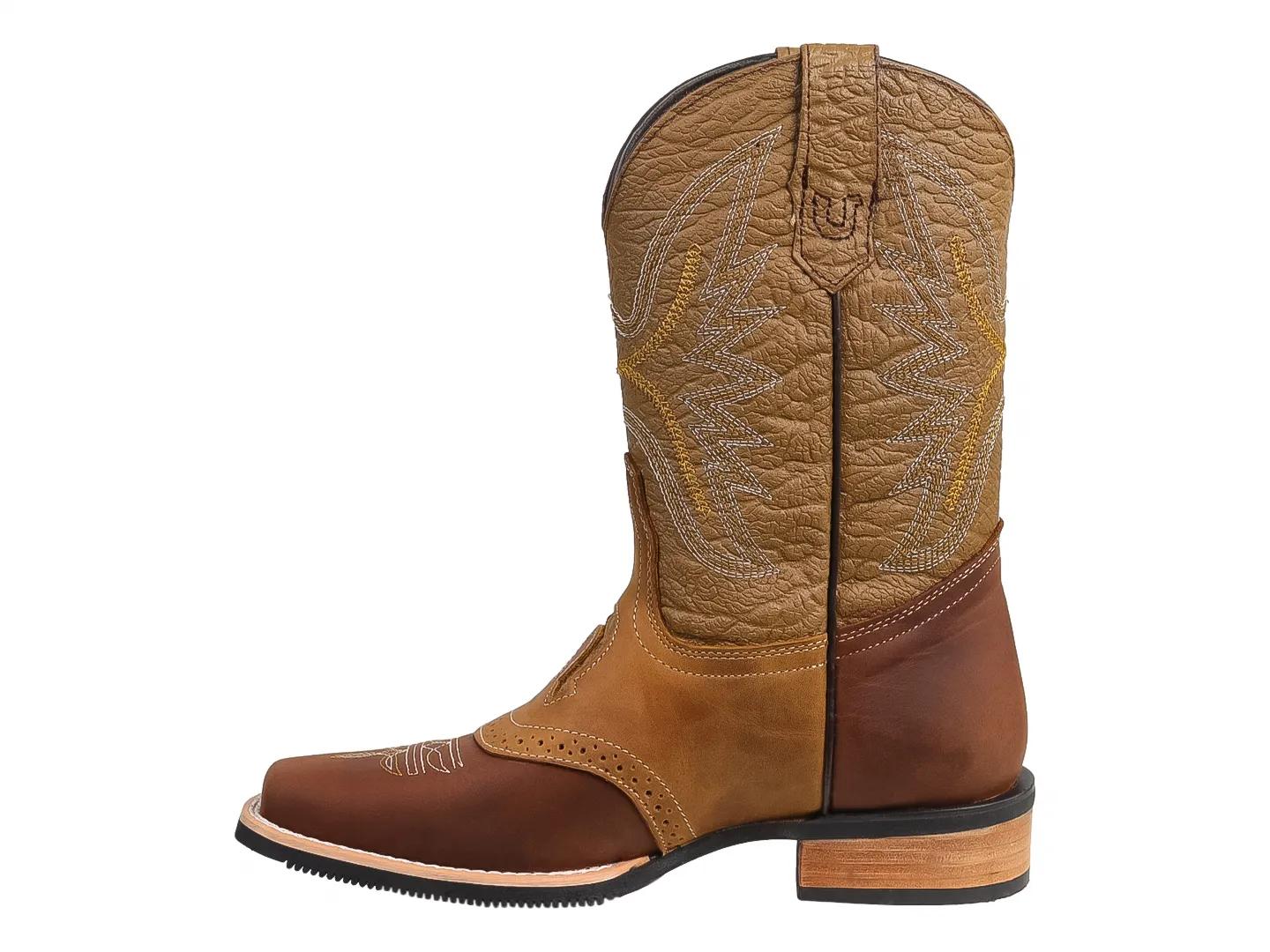 Botas Vaqueras Caballo Dorado 513 H Café Para Hombre