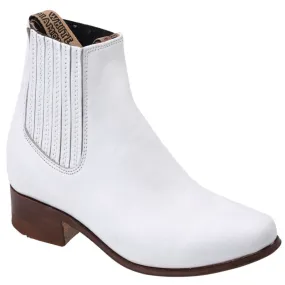 Botines Charros para Nio de Cuero Napa Original Color Blanco WD-758