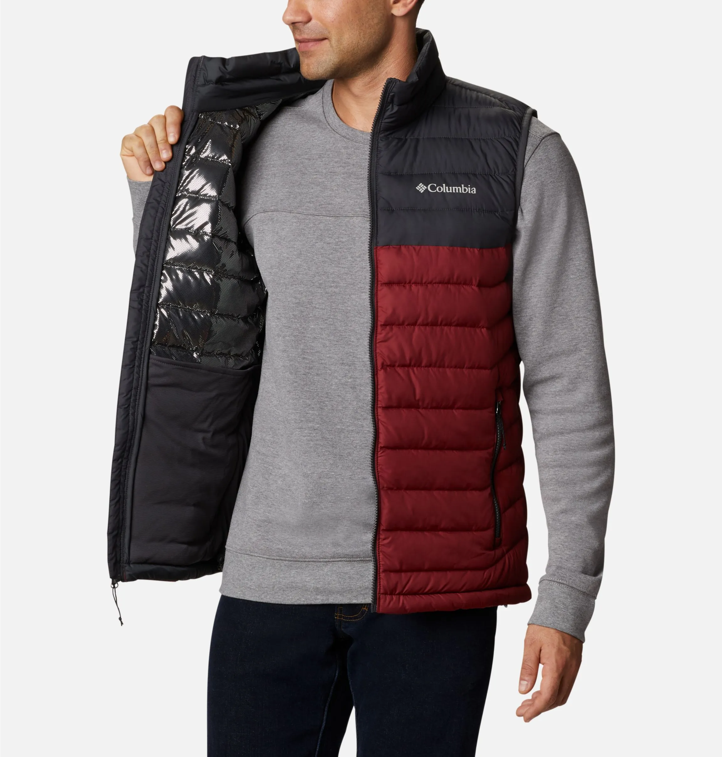 Chaleco de plumas COLUMBIA Invierno con aislamiento Thermarator™ para hombre cálido Powder Lite Ref.1748031664 Red Jasper