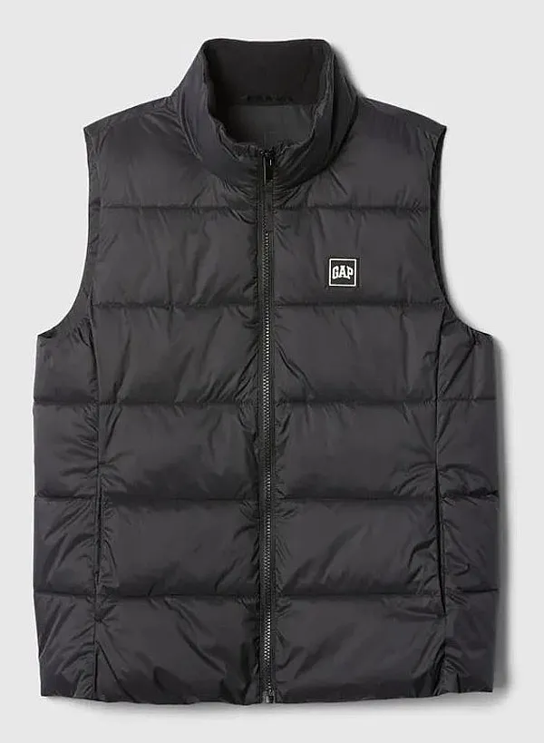 chaleco GAP V-Frch Logo LW Puffer - Black 1 - women´s