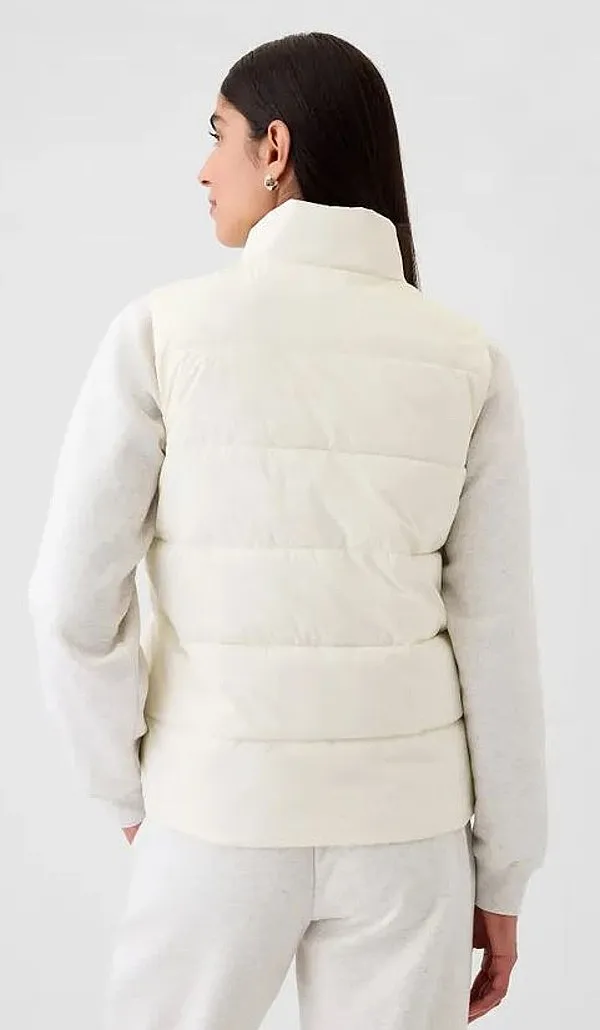 chaleco GAP V-Frch Logo LW Puffer - Ivory Frost - women´s