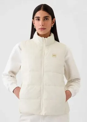 chaleco GAP V-Frch Logo LW Puffer - Ivory Frost - women´s