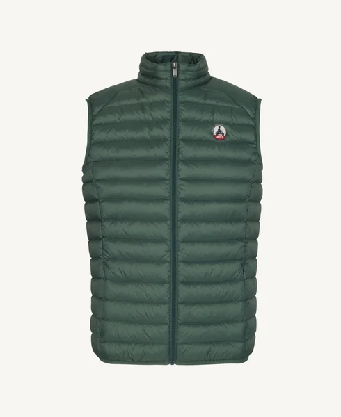 Chaleco sin mangas Jott de plumas pato Hombre TOM BASIC PF22MDOW04 -20A CELADON GREEN Justoverthetop VERDE BOSQUE