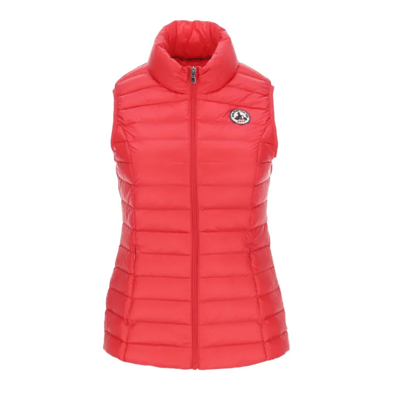 Chaleco sin mangas Jott de plumas pato Mujer 6900SED-313-ROUGE CLAIR SEDA BASIC Justoverthetop Color Rojo claro