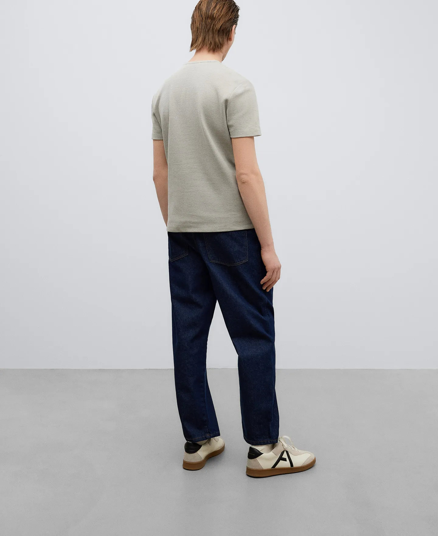 Cotton micropatterned T-shirt man