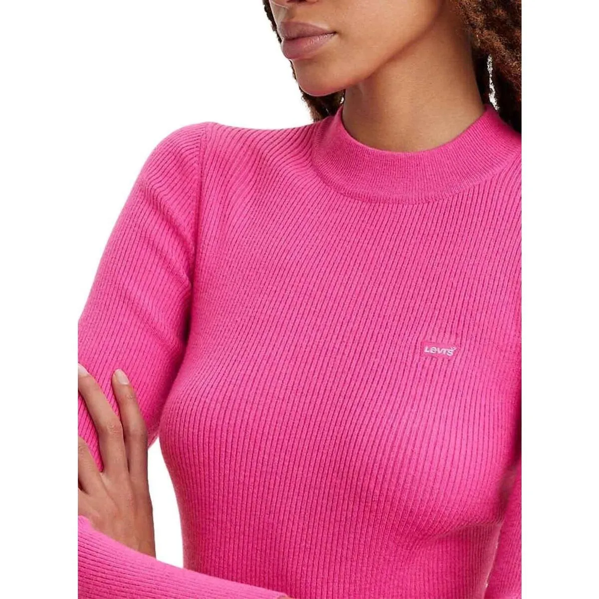 CREW RIB SWEATER ROSE