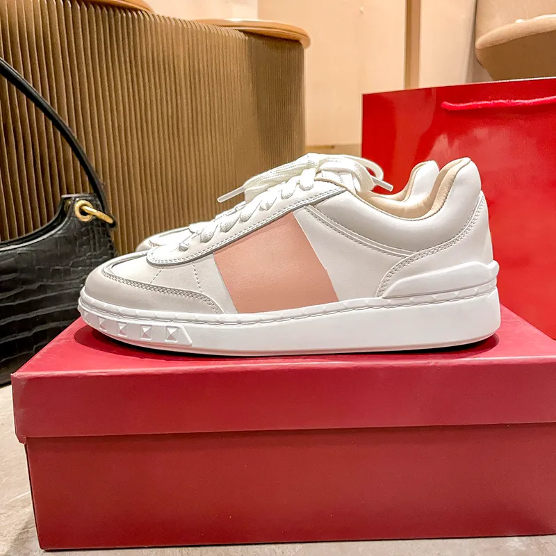 Diseñador Zapatos casuales para mujeres para mujeres de piel de ternera Plataforma de comodidad Plataforma de comodidad Blanca B