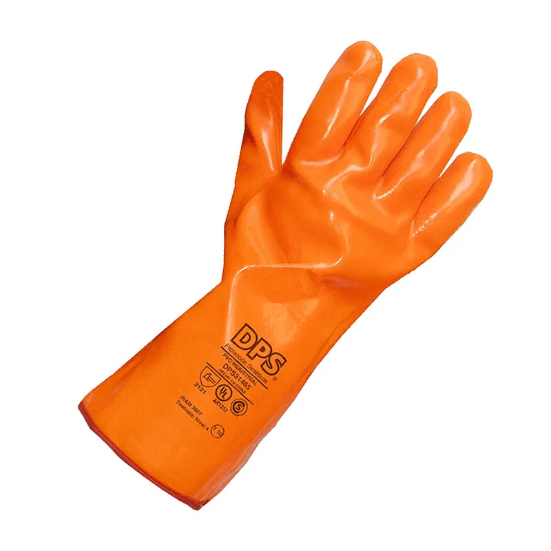 DPS GUANTES PVC NARANJA FLUO BAJAS TEMPERATURA 35 cms (31465)