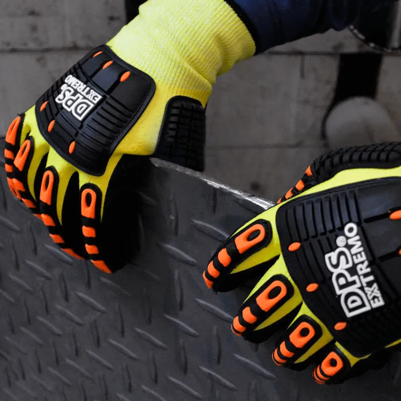 DPS GUANTES TEJIDO SIN COSTURA AMARILLO G13 DOBLE BAÑO NITRILO (8792X)