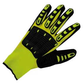 DPS GUANTES TEJIDO SIN COSTURA AMARILLO G15 DORSO BAÑO NITRILO (87485X)