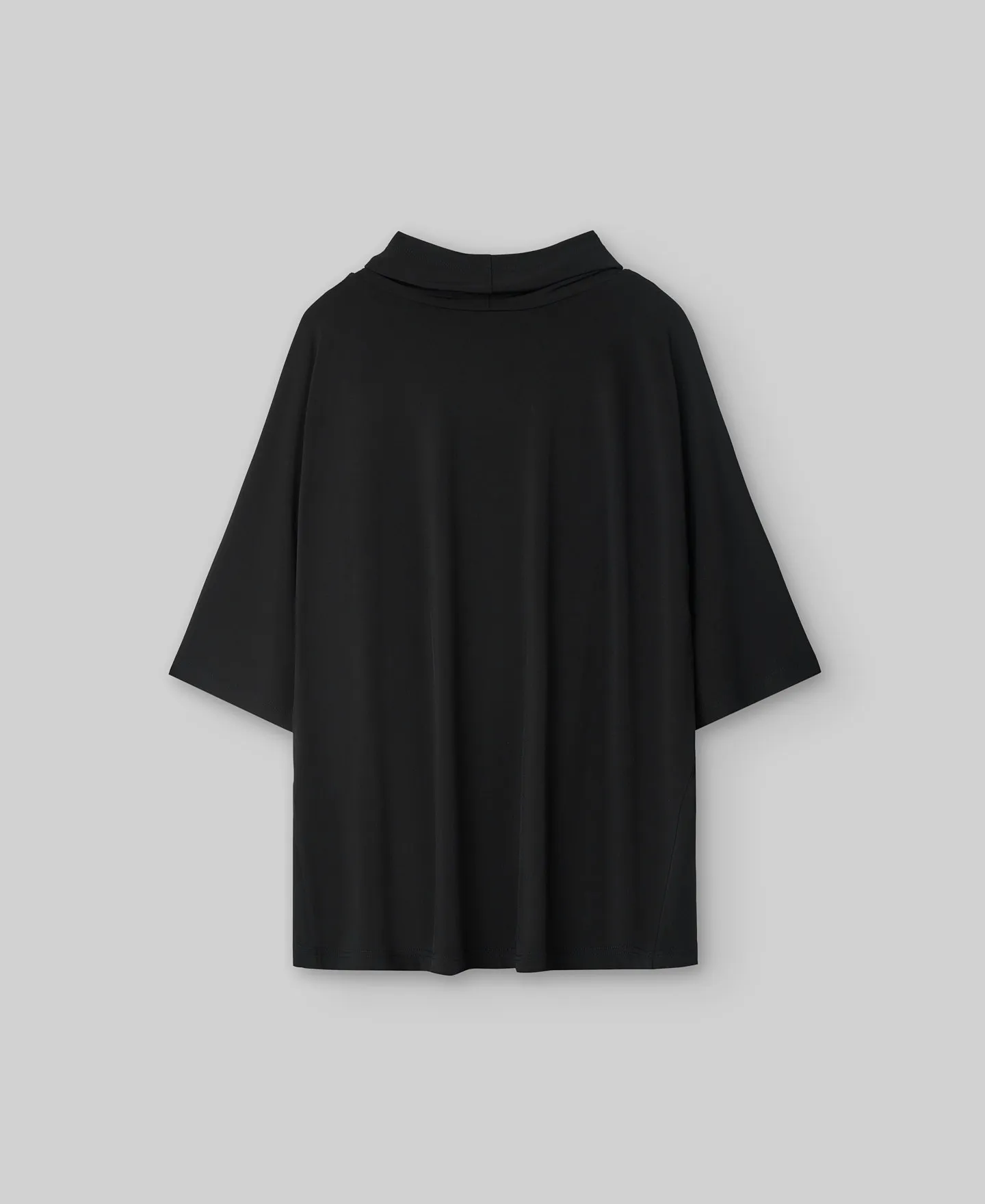 Draped collar T-shirt woman