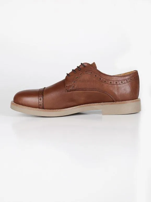 Full Steam Zapatos brogue de piel con cordones