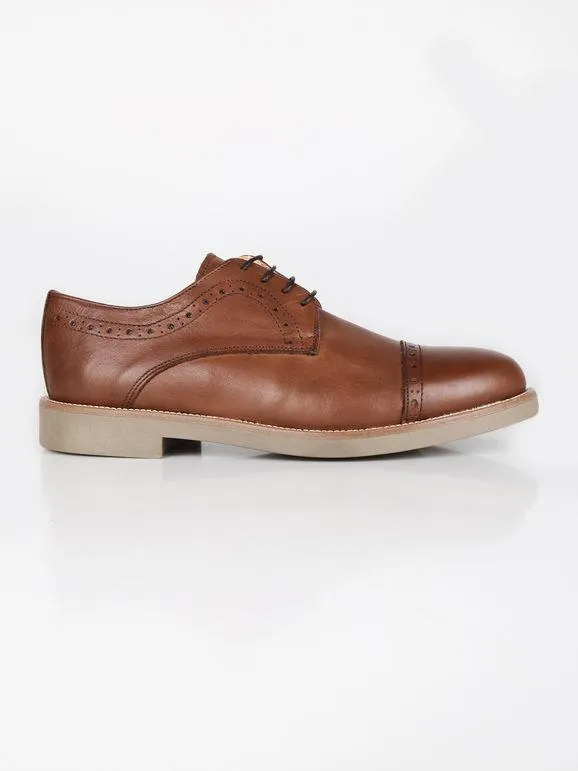 Full Steam Zapatos brogue de piel con cordones