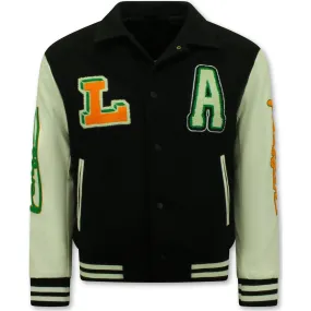 Geborduurde Vintage Varsity Jacket