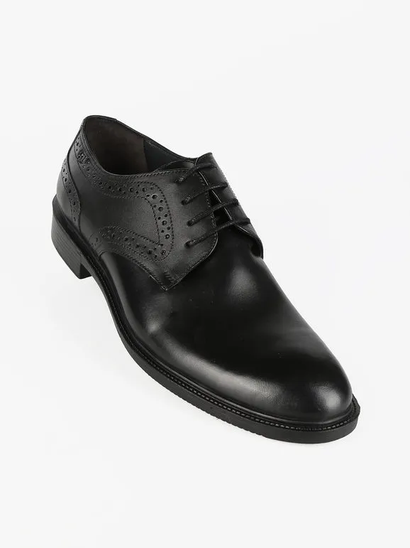 Gian Marco Venturi Zapatos oxford de piel con cordones para hombre