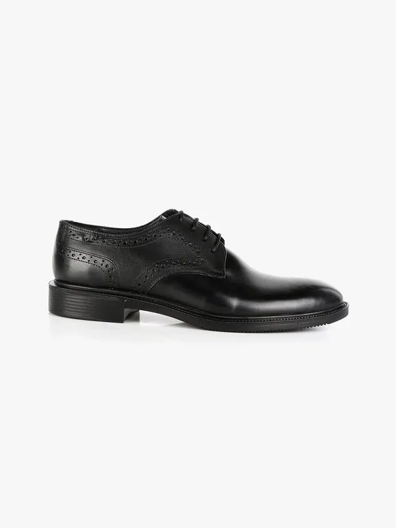 Gian Marco Venturi Zapatos oxford de piel con cordones para hombre