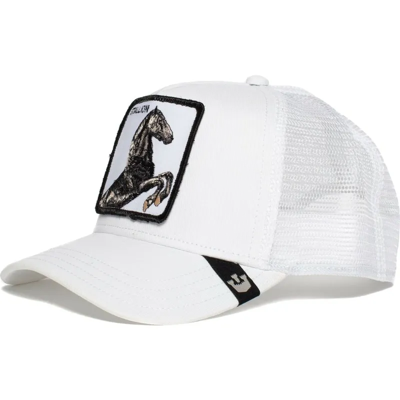 Gorra animales GOORIN BROS Ajustable y rejilla Trucker Horse Stallion White caballo blanca