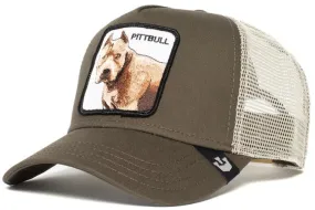 Gorra Animales GOORIN BROS Ajustable y rejilla TRUCKER Pittbull Perro Marrón beig