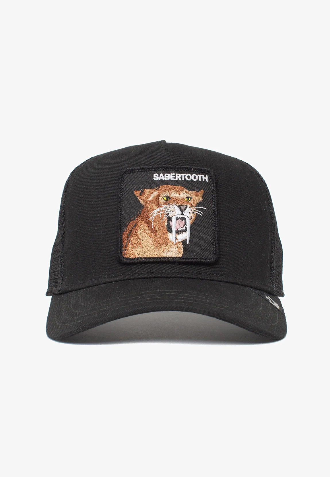 Gorra animales GOORIN BROS BUTCH TRUCKER dientes de sable THE SABERTOOTH TIGER negro