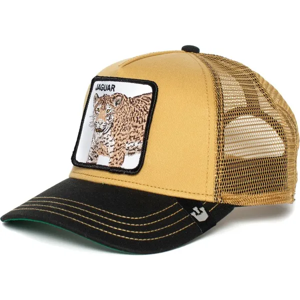 Gorra Animales GOORIN BROS BUTCH TRUCKER rejilla ajustable Puma-Jaguar Color beig/camel visera negra