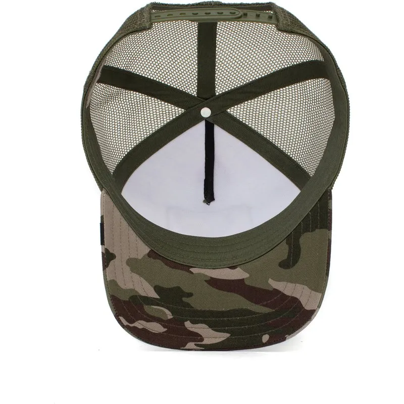 Gorra Animales GOORIN BROS ciervo BUTCH TRUCKER rejilla y ajustable Buck Fever camuflaje/blanca