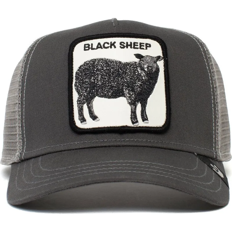 Gorra Animales GOORIN BROS Oveja Ajustable y rejilla TRUCKER Black Sheep Oveja/Borrego gris