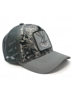 Gorra CAPSLAB Conejo Trucker Looney Tunes Dibujos animados Bugs Bunny color gris