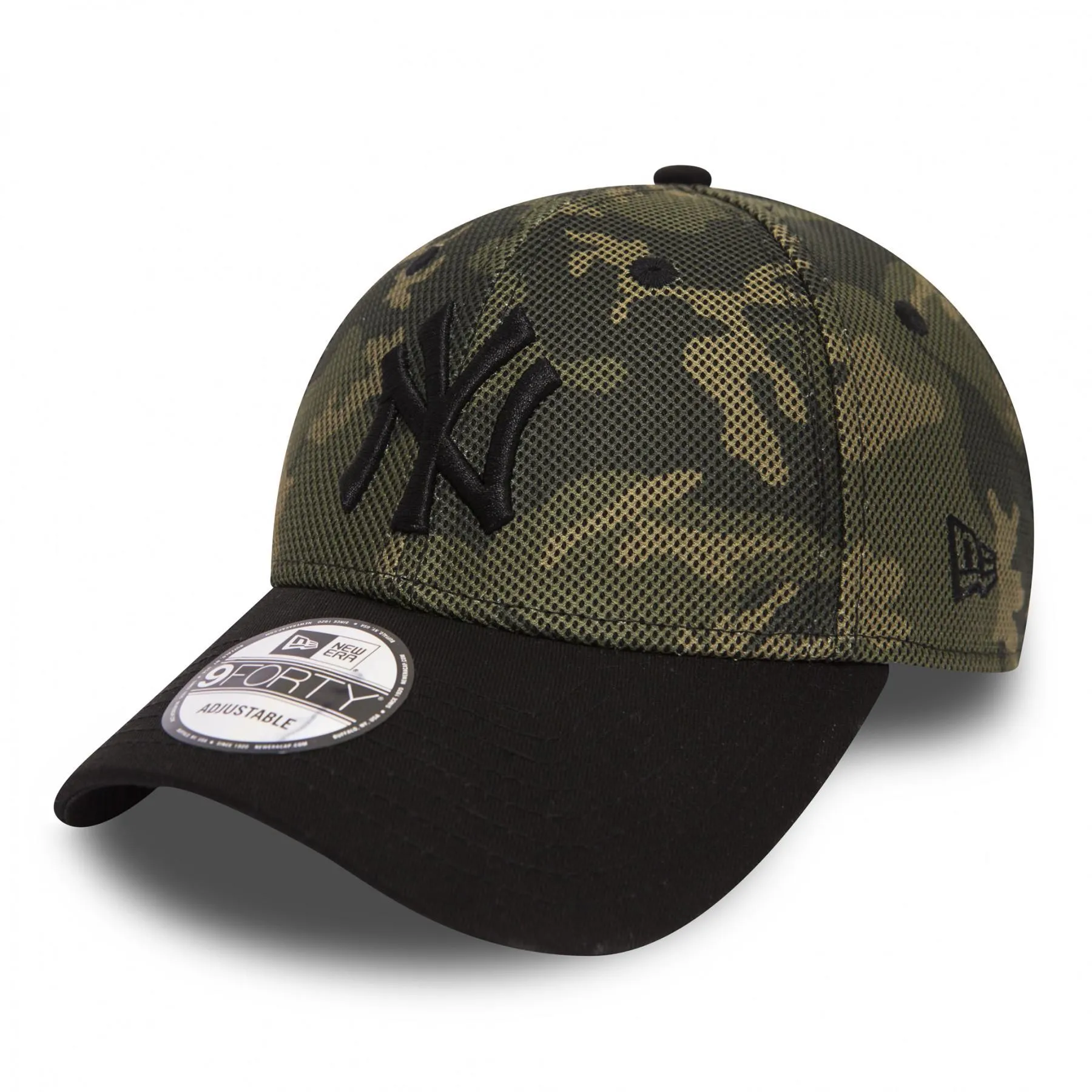 Gorra New Era Cap Adjustable 9FORTY New York Yankees Mesh overlay CAMO Ref. 80536364 Camuflaje verde