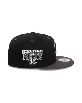 Gorra new era negra nets team colour 9fifty bronet