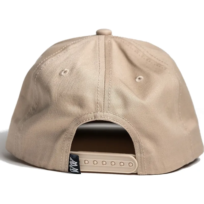 Gorra plana beige snapback Skateboarding WW24 de Wheels And Waves