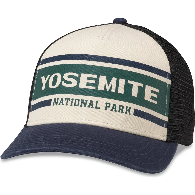 Gorra trucker beige, negra y azul marino snapback Yosemite National Park Sinclair de American Needle