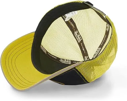 Gorra Von Dutch California rejilla y ajustable WHERE EAGLES DARE ref_VD/O/CAS1/EAG negro beige y amarillo