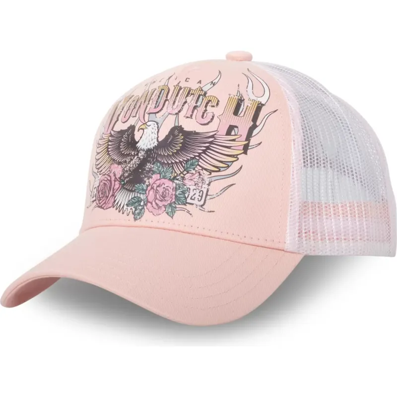 Gorra Von Dutch rejilla y ajustable AGUILA Y ROSAS ref-VD/2/CB/EAGLE/RP rosa claro